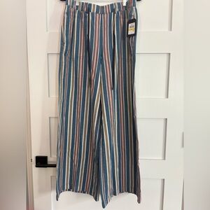 Nautica Jeans Striped Wide-Leg Pants Size M